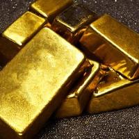 Gold ingots. Stack of gold bars, Financial concepts. photo