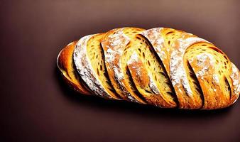 Oven - traditional fresh hot cooked bread. Bread close shooting. photo