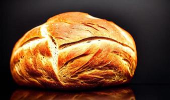 Oven - traditional fresh hot cooked bread. Bread close shooting. photo