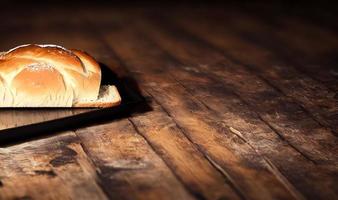 Oven - traditional fresh hot cooked bread. Bread close shooting. photo