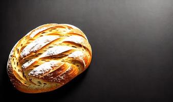 Oven - traditional fresh hot cooked bread. Bread close shooting. photo