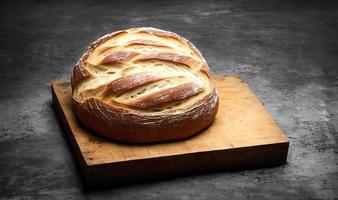 Oven - traditional fresh hot cooked bread. Bread close shooting. photo