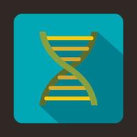 DNA icon in flat style vector