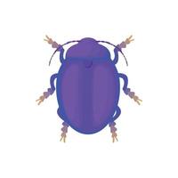 Bug icon, cartoon style vector