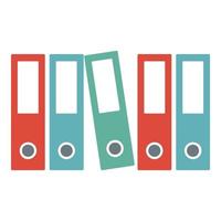 Office folder icon, flat style vector