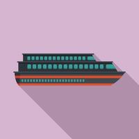 icono de crucero de turismo, estilo plano vector