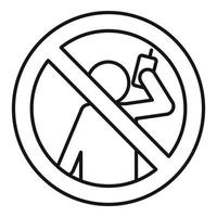 No speaking phone icon, outline style vector