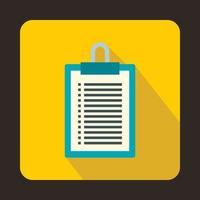 Clipboard with blank checklist form icon, vector