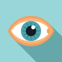 Healthy human eye icon, flat style vector