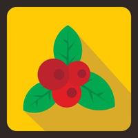 Red currant icon, flat style vector