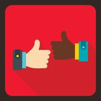 International gesture approval icon, flat style vector
