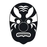 Tribal mask icon, simple style vector
