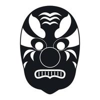 icono de máscara tribal, estilo simple vector