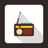 icono de publicidad de radio, estilo plano vector