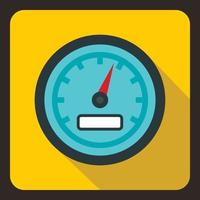 Speedometer icon in flat style vector