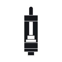 Clearomizer for cigarette icon, simple style vector