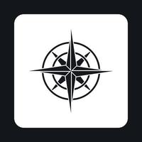 Sign of compass icon, simple style vector