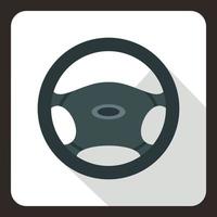 icono del volante, tipo plano vector