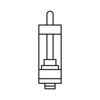 icono de dispositivo de vapeo o cigarrillo electrónico, estilo de contorno vector