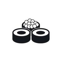 Sushi icon, simple style vector