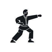 Aikido fighter icon, simple style vector