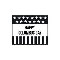 Happy Columbus day icon, simple style vector