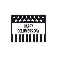 Happy Columbus day icon, simple style vector