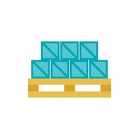 Boxes goods icon, flat style vector