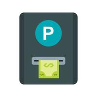 Parking fees icon, flat style vector