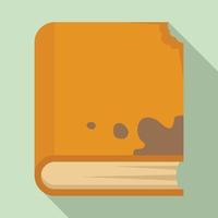 Garbage book icon, flat style vector