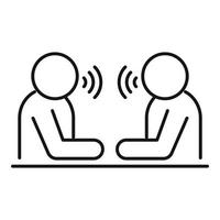 Speech therapist icon, outline style vector