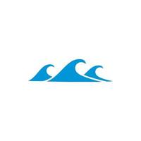 Small sea wave icon, simple style vector