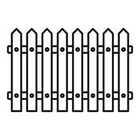 Yard fence icon, outline style vector