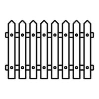 Yard fence icon, outline style vector