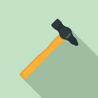 Hammer tool icon, flat style vector