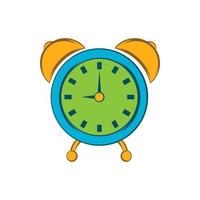 Alarm clock icon, cartoon style vector