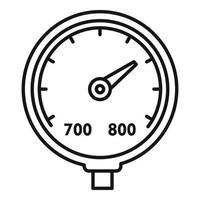 Gauge barometer icon, outline style vector