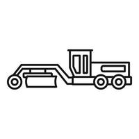 Grader machine tractor icon, outline style vector