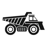 Tipper cargo icon, simple style vector