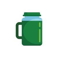 icono de jugo de espinacas, estilo plano vector