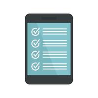 Tablet actions icon, flat style vector