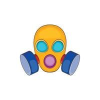 Gas mask icon, cartoon style vector
