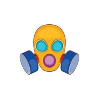 Gas mask icon, cartoon style vector