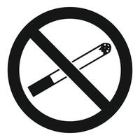 icono de no fumar, estilo simple vector