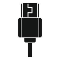 icono de cable tipo c, estilo simple vector