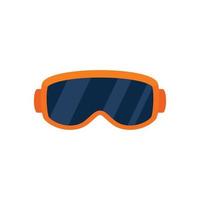 Ski glasses icon, flat style vector