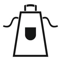 Bbq apron icon, simple style vector