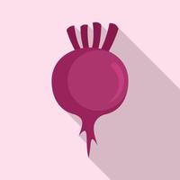 Diet beet icon, flat style vector