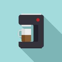 icono de máquina de café en casa, estilo plano vector