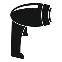 Hand barcode scanner icon, simple style vector